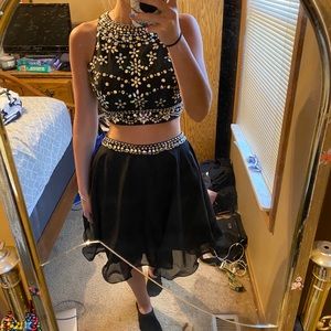Black two piece homecoming/prom dress